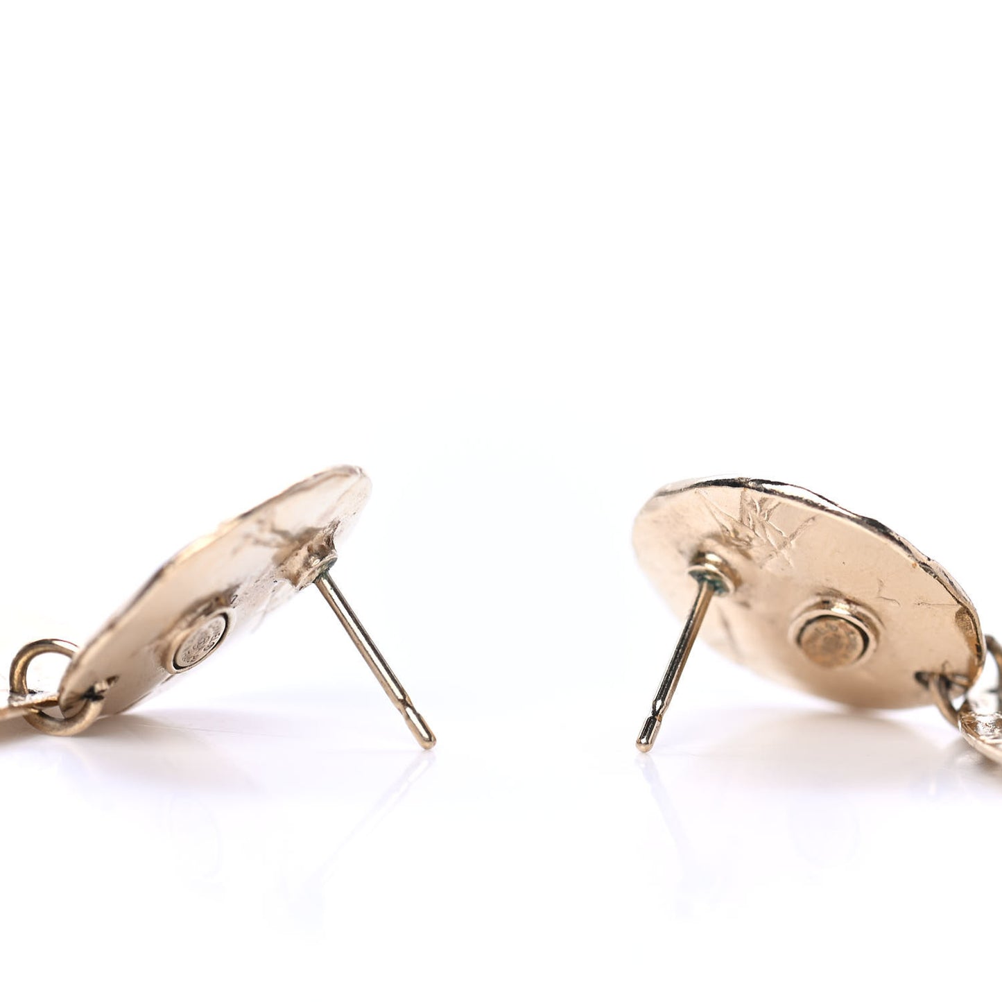 Crystal Pearl CC Papyrus Drop Earrings Gold Grey