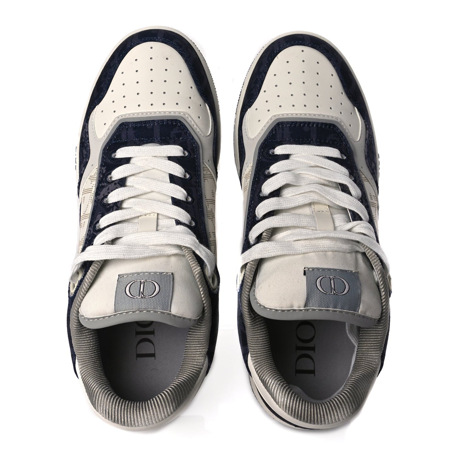 X DENIM TEARS Smooth Calfskin Oblique Denim Mens B27 Low Top Sneakers 41 Blue