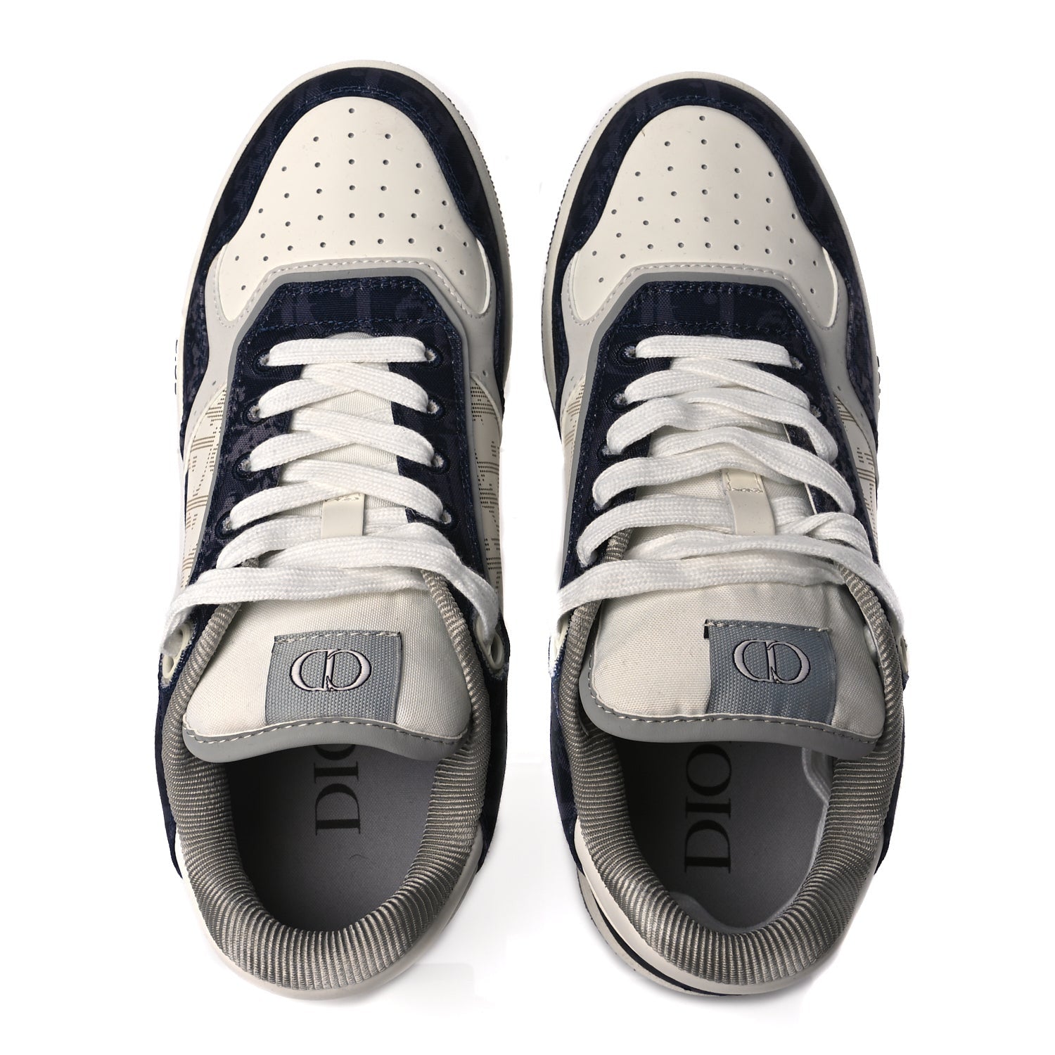 Christian Dior X DENIM TEARS Smooth Calfskin Oblique Denim Mens B27 Low Top Sneakers 41 Blue 5 of 8