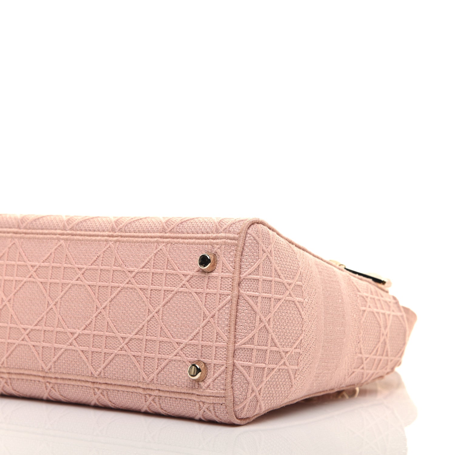 Christian Dior Canvas Embroidered Cannage Medium Lady D-Lite Pink 8 of 9