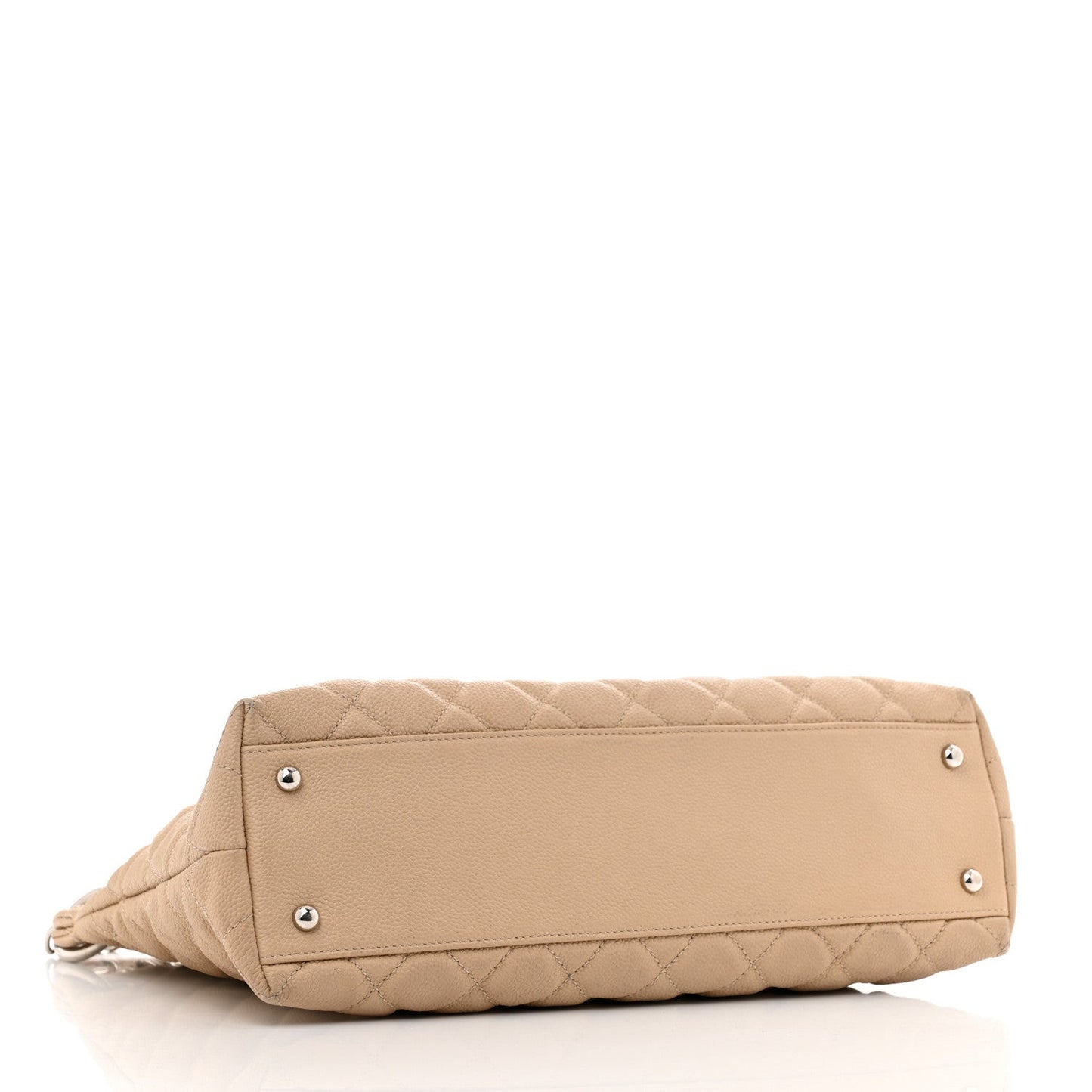 Caviar Quilted Easy Zip Tote Beige Clair