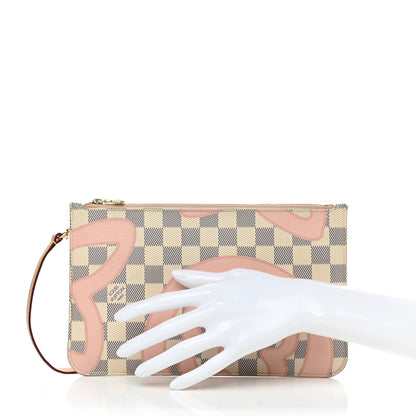 Louis Vuitton Damier Azur Tahitienne Neverfull MM GM Pochette 2 of 8