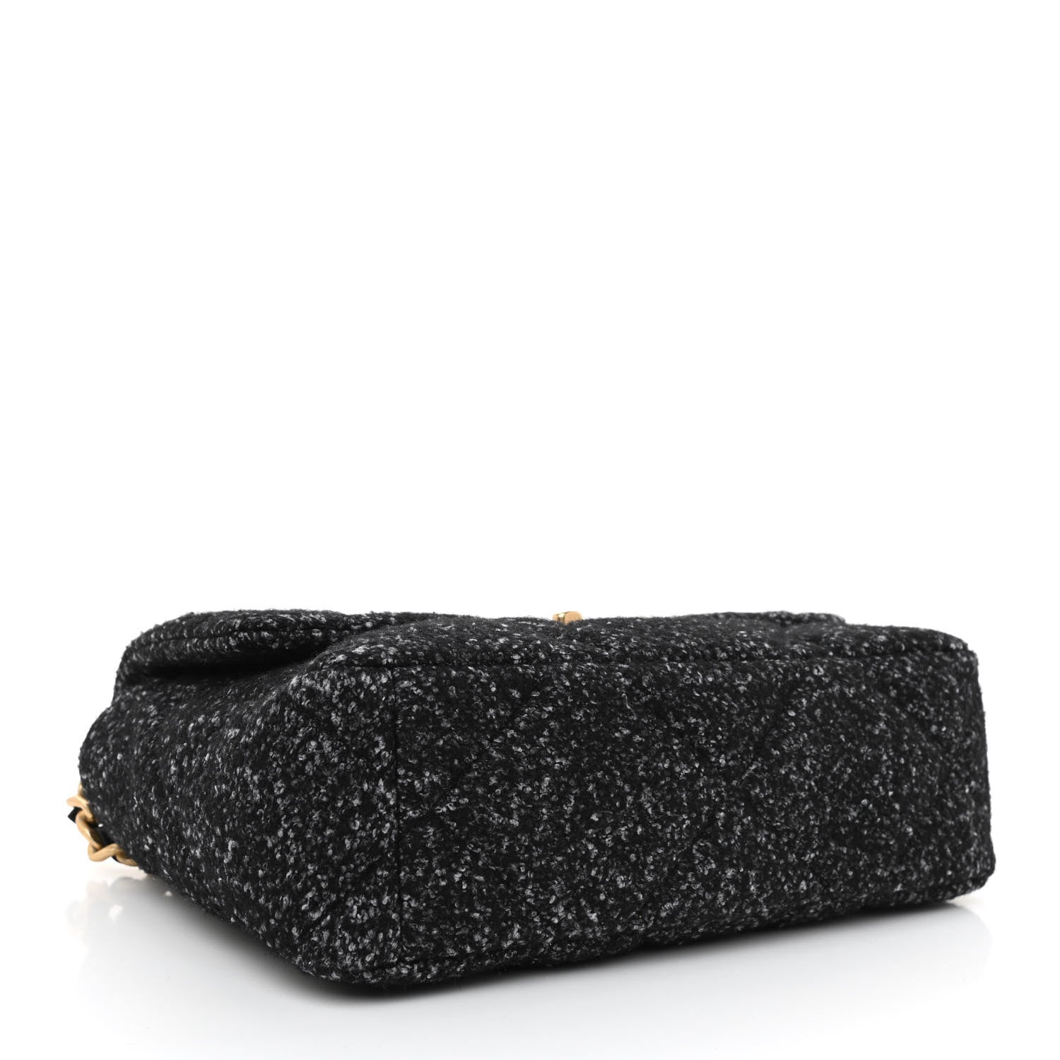 Chanel Tweed Quilted Large Chanel 19 Flap Black Grey 4 of 11