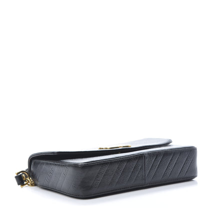 Balenciaga Shiny Goatskin Logo Embossed BB Chain Wallet Black 4 of 15