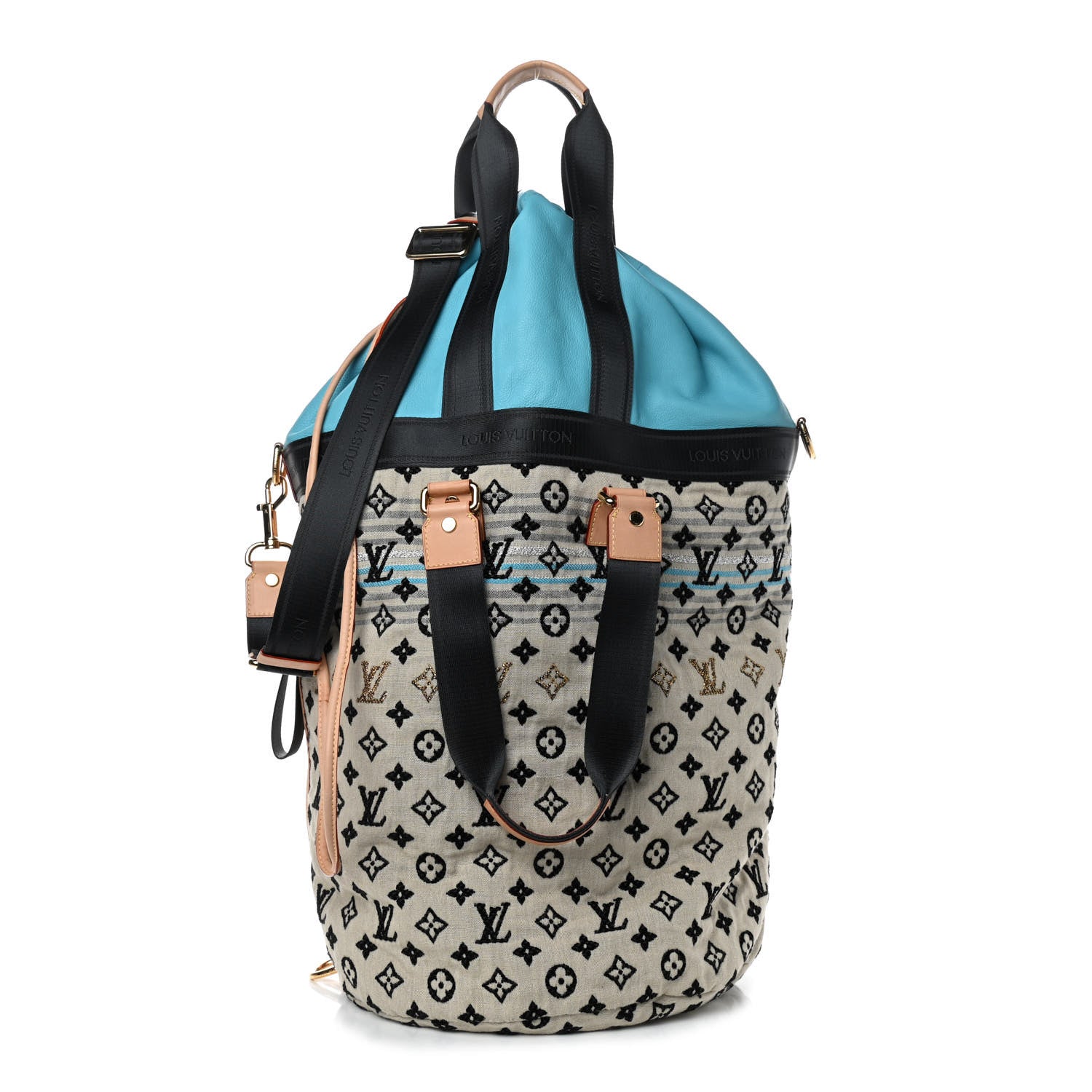 Louis Vuitton Fabric Jacquard Monogram Cheche Gypsy GM Blue 1 of 13