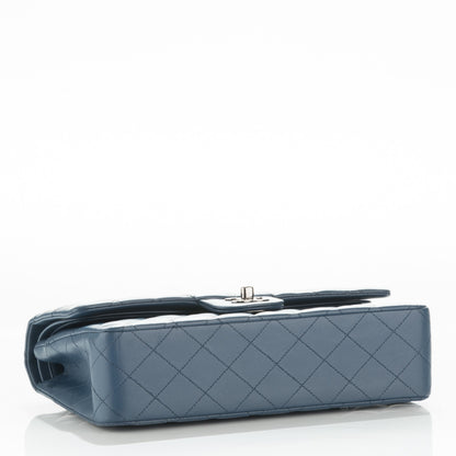 Chanel Lambskin Quilted Medium Double Flap Dark Blue 4 of 8