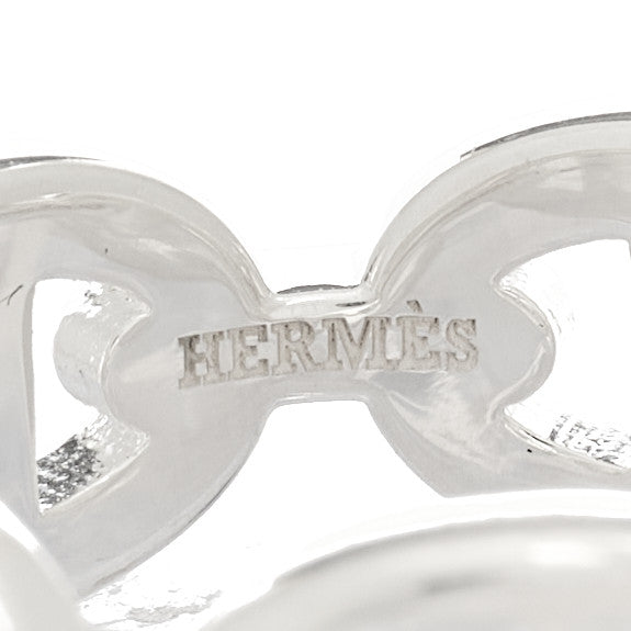 Sterling Silver PM Chaine d'Ancre Enchainee Band Ring 53 6.25