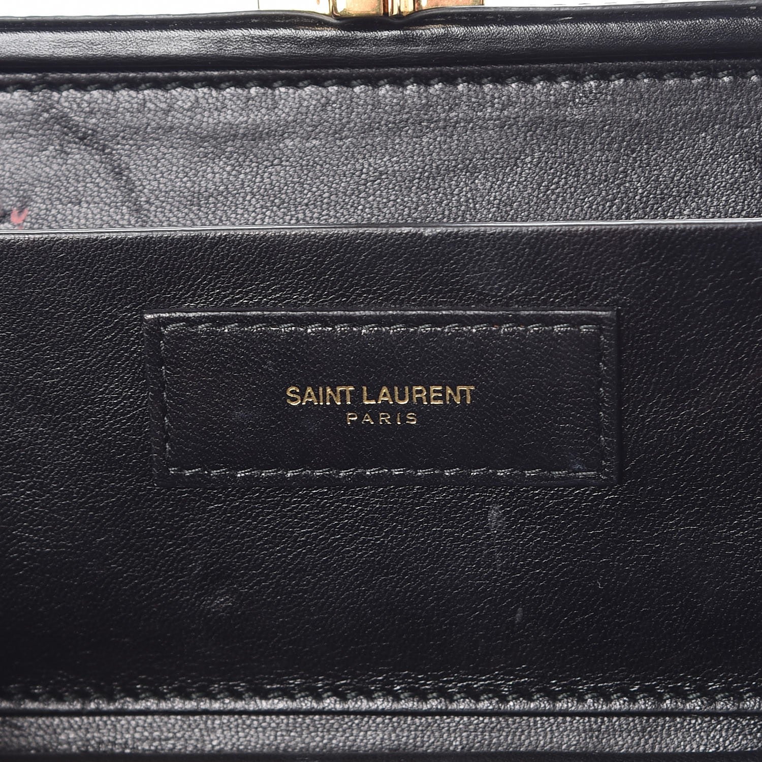 Saint Laurent Calfskin Micro Mellettes Clutch Black 7 of 12