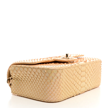 Chanel Iridescent Snakeskin Mini Rectangular Flap Beige 4 of 10