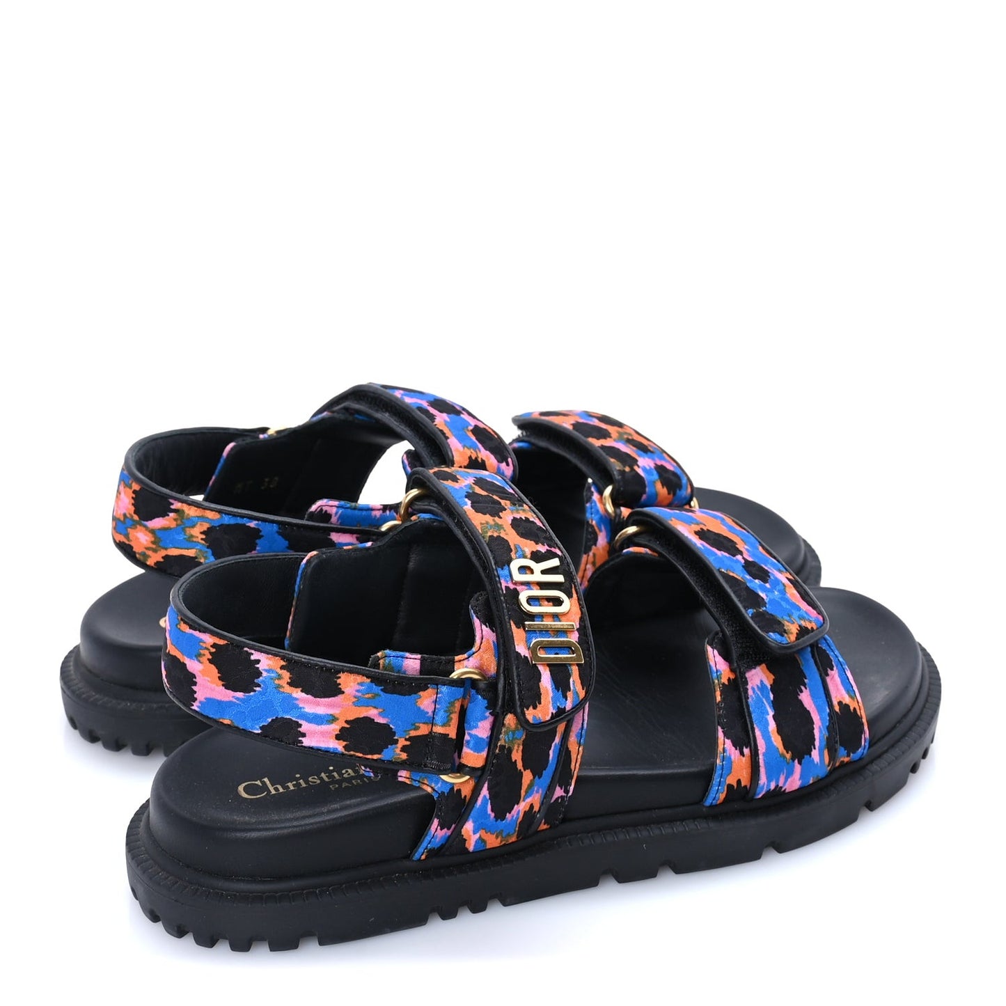 Technical Fabric Mizza Print Dioract Sandals 38  Multicolor