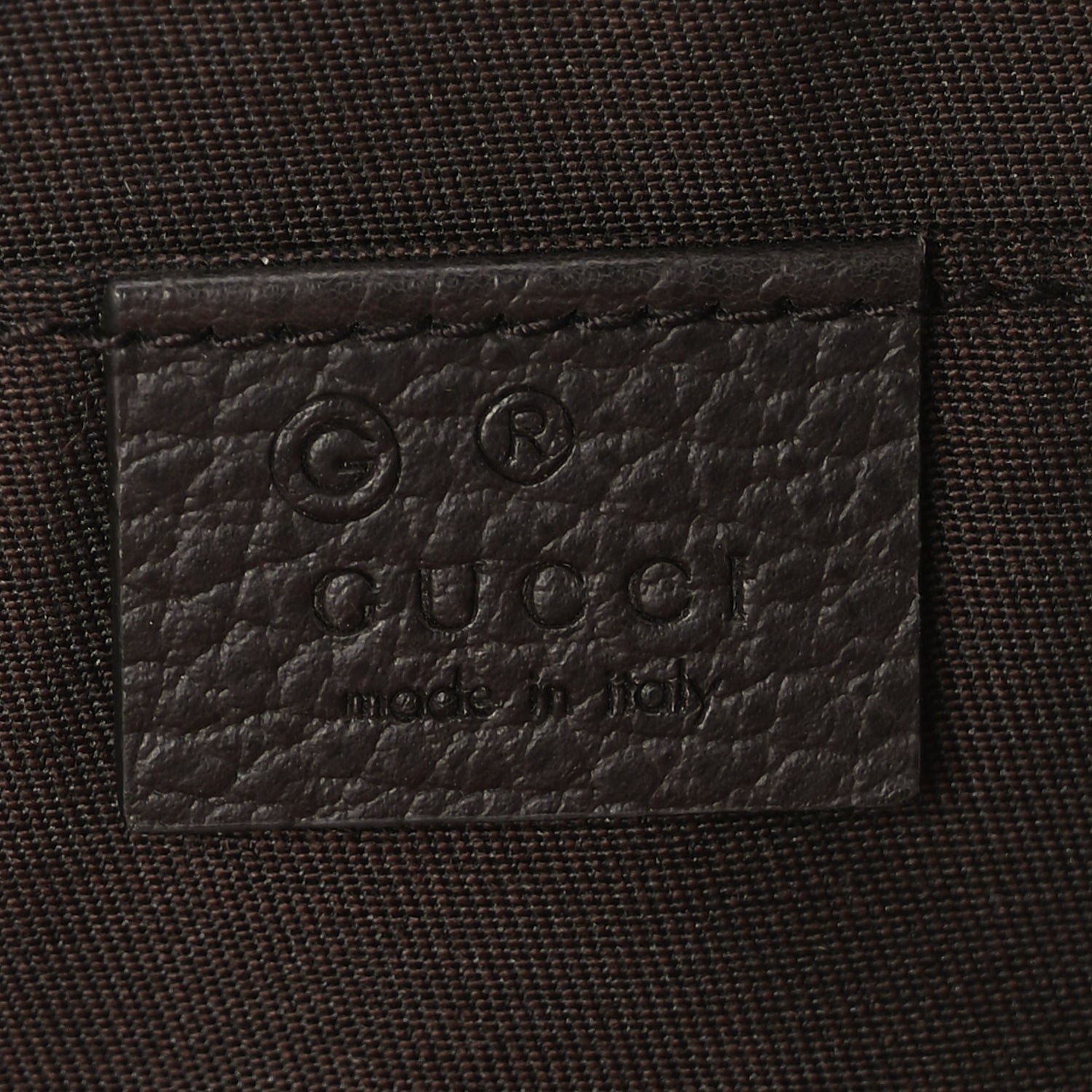 Gucci Monogram Dollar Calfskin Belt Bag Beige Ebony Testa di Moro Marrone Scuro 5 of 9