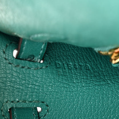 Hermes Ostrich Kelly Sellier 25 Vert Verone 7 of 18