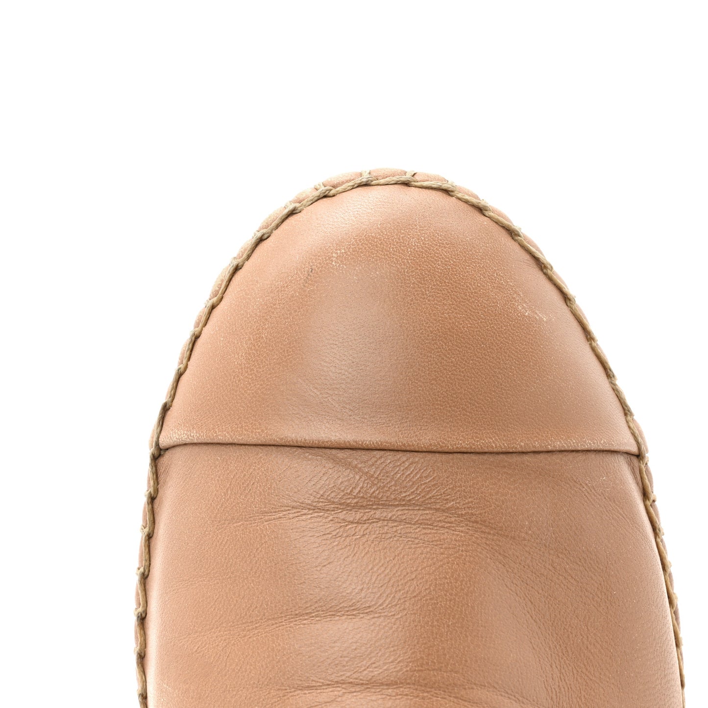 Nappa Logo Cap Toe 20mm Espadrilles 38.5 Beige