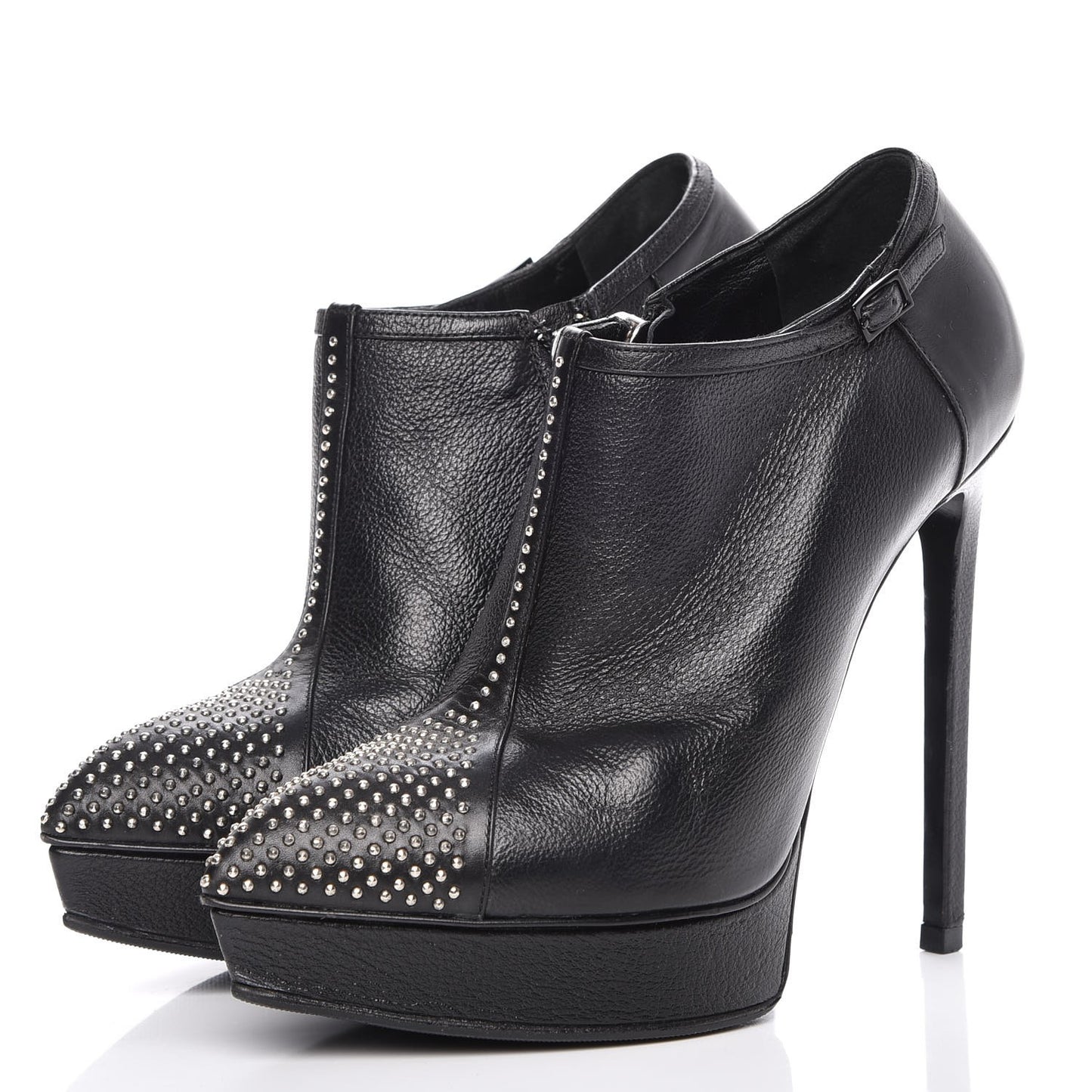 Calfskin Studded Janis 105 Boots 36 Black
