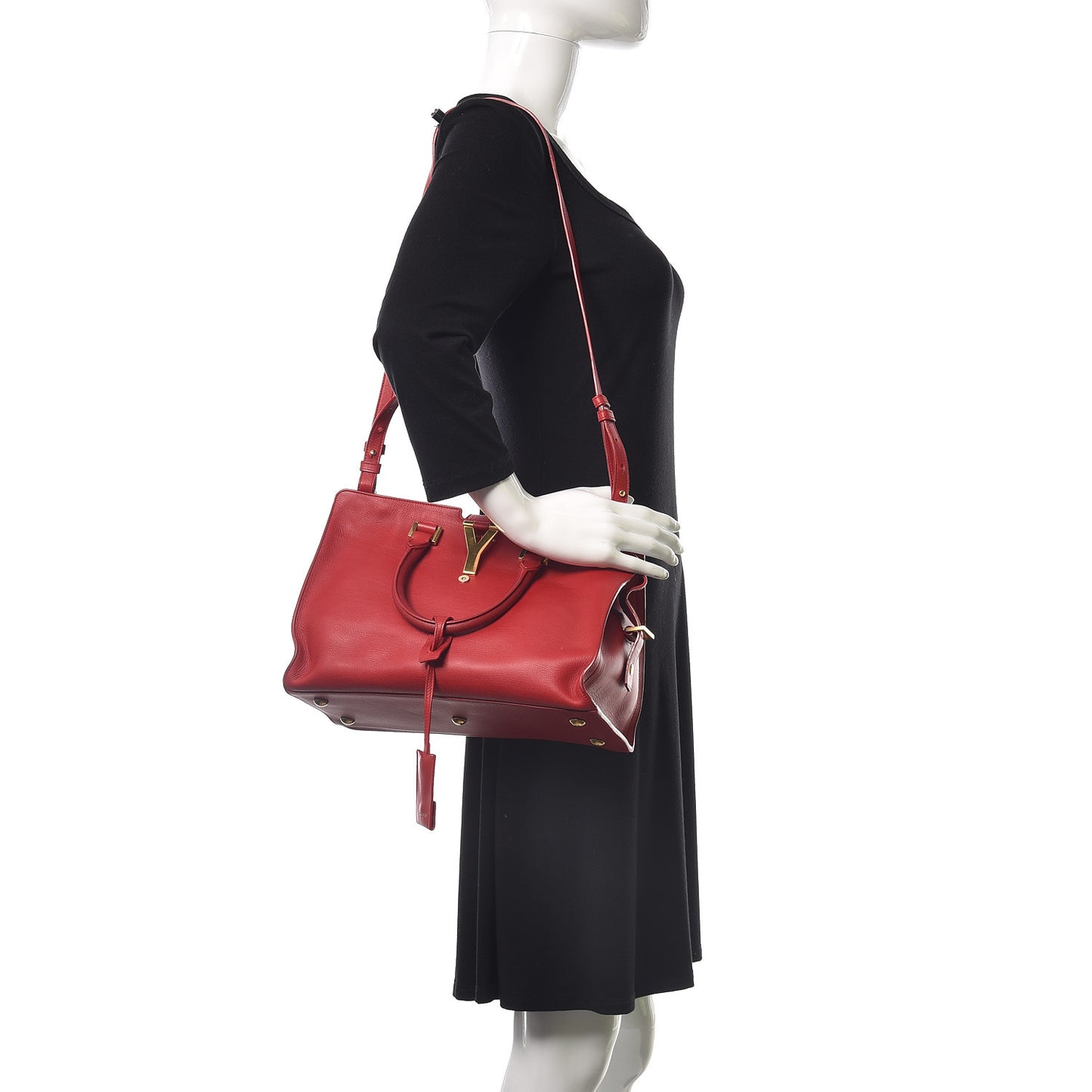 Calfskin Small Classic Y Cabas Red