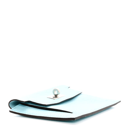 Hermes Chevre Mysore Kelly Pocket Compact Wallet Bleu Atoll 4 of 8