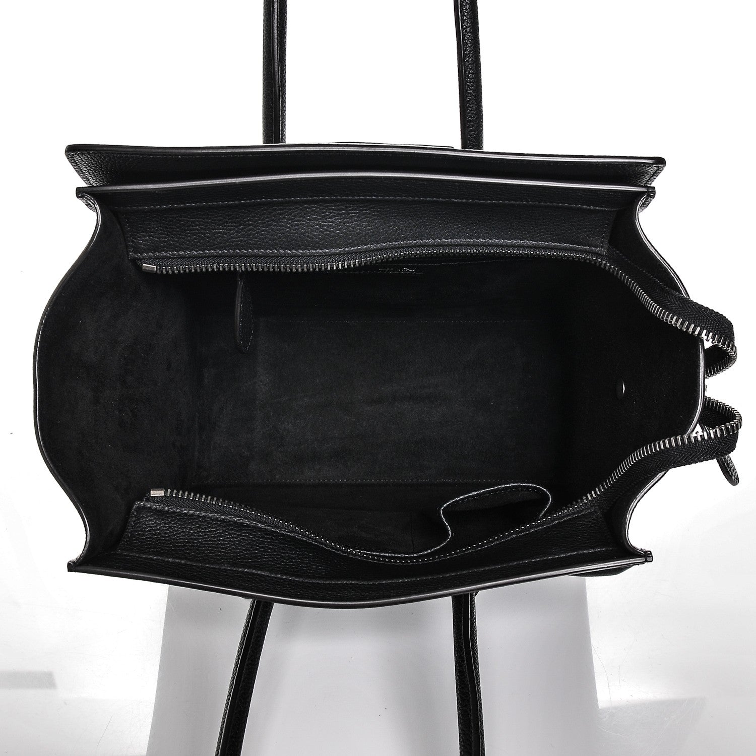 Celine Drummed Calfskin Micro Luggage Black 5 of 6
