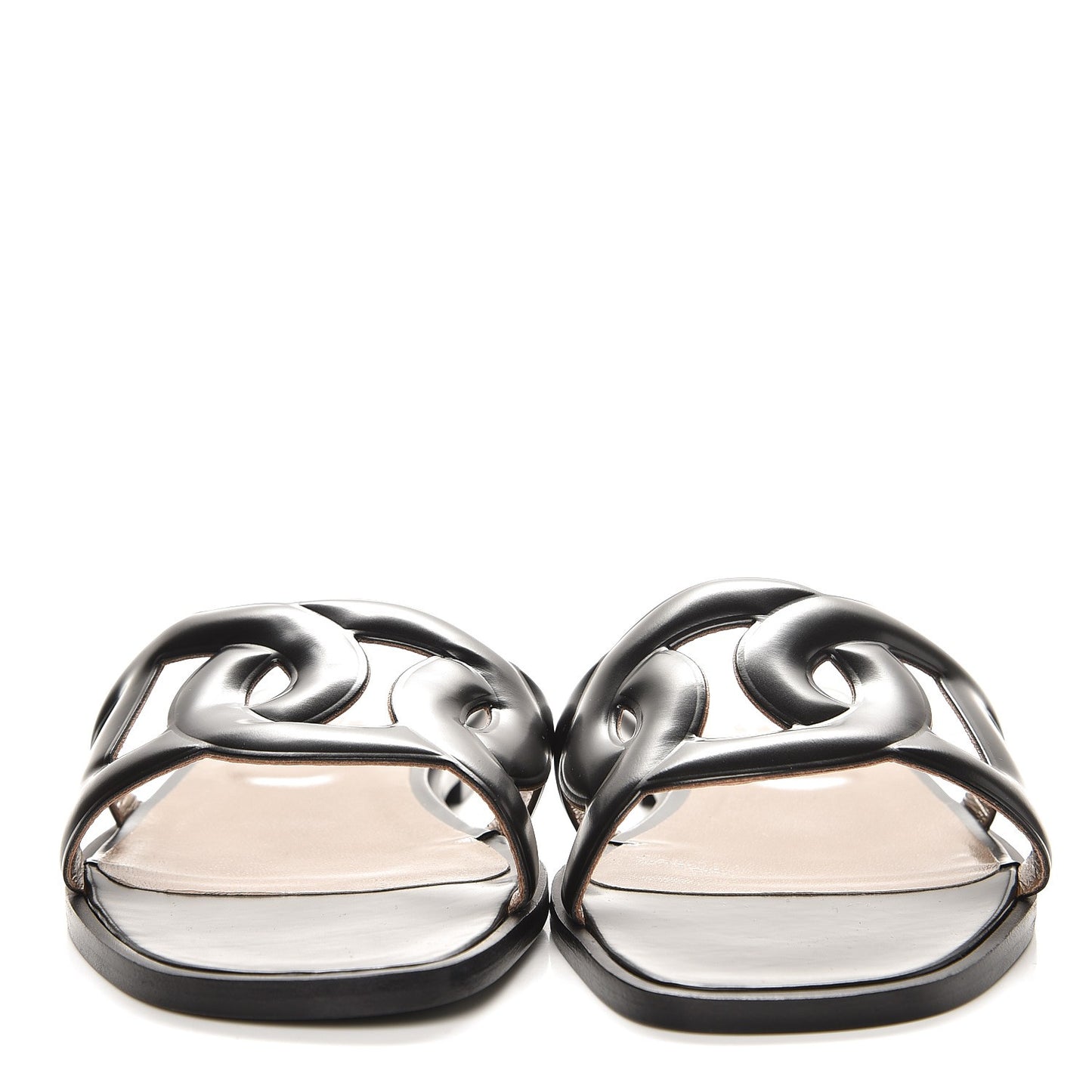 Calfskin Omaha Sandals 38 Black