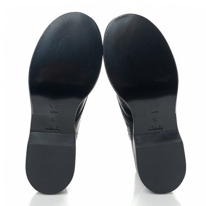 Louis Vuitton Calfskin Metropolis Flat Ranger Boots 39 Black 5 of 8