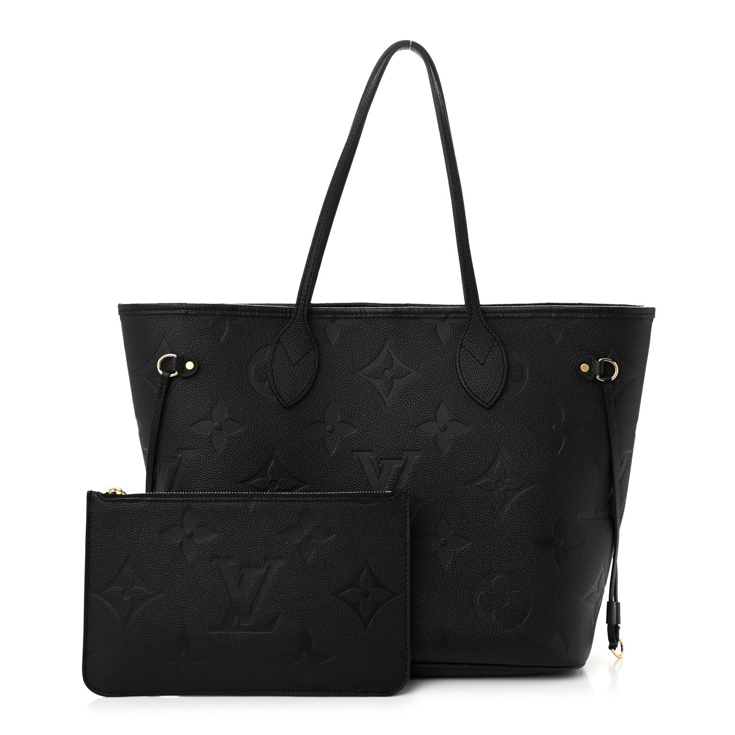 Louis Vuitton Empreinte Monogram Giant Neverfull MM Black 3 of 10