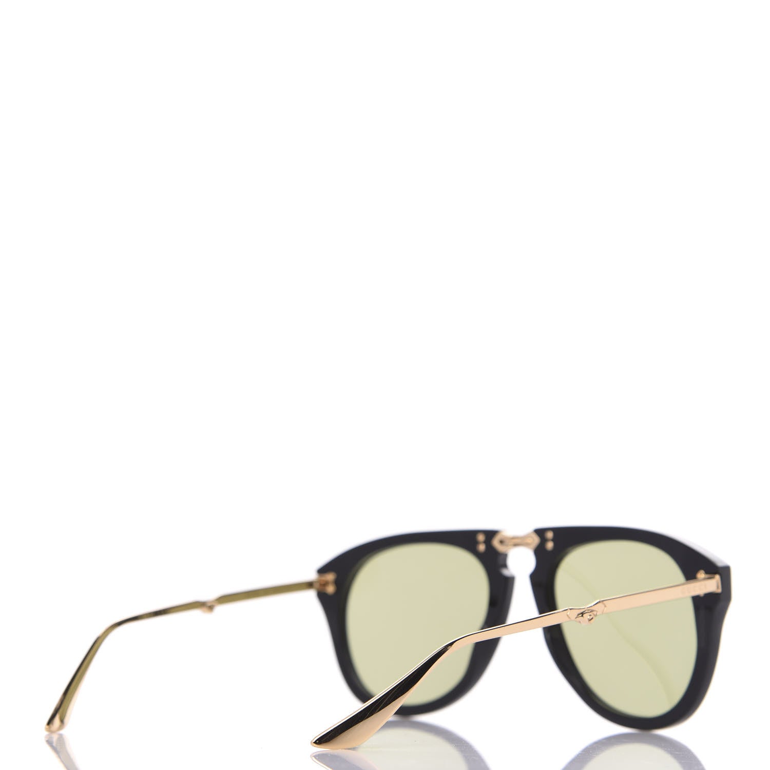 Gucci Folding Aviator Sunglasses GG0305S Black Gold 3 of 8