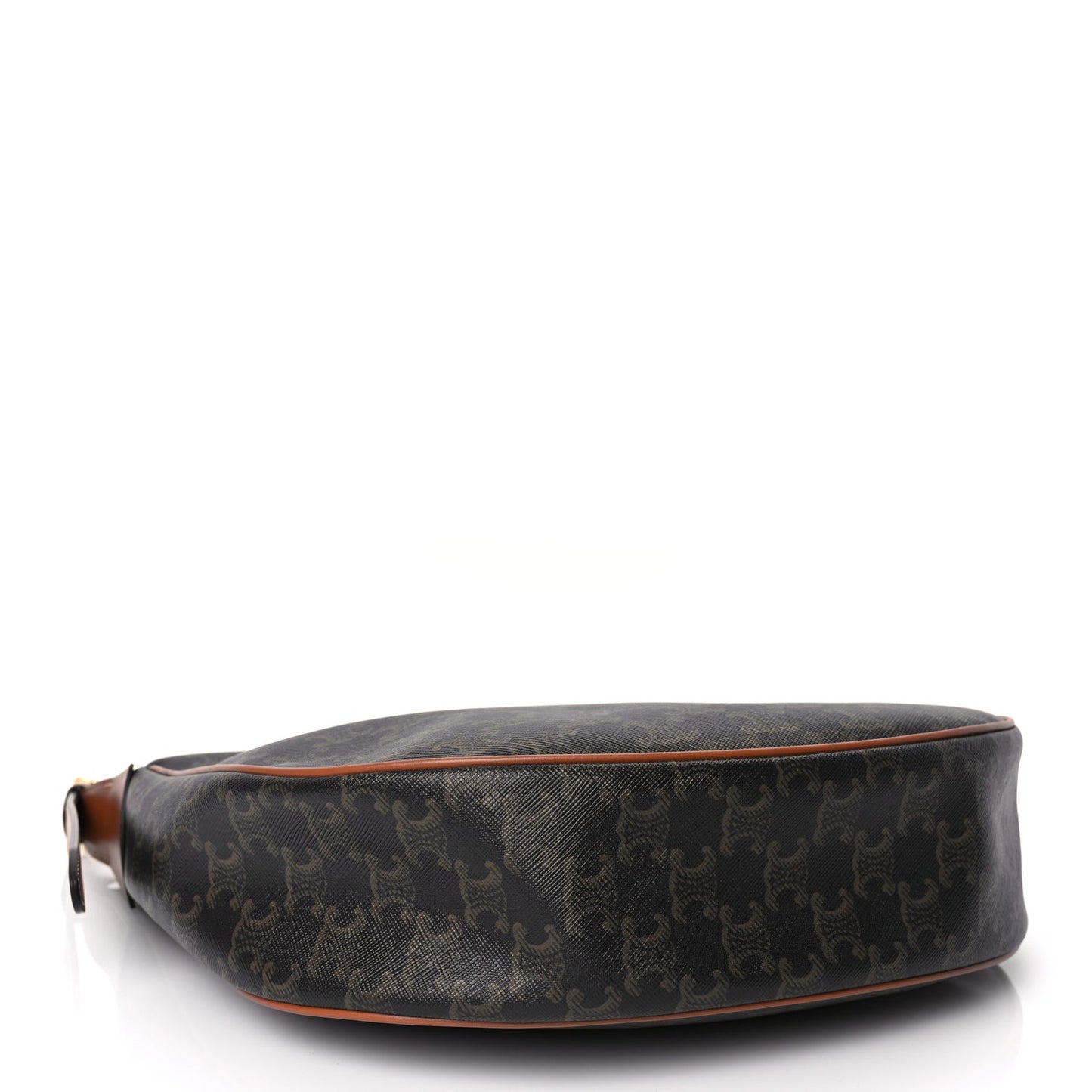 Calfskin Triomphe Canvas Heloise Shoulder Bag Tan