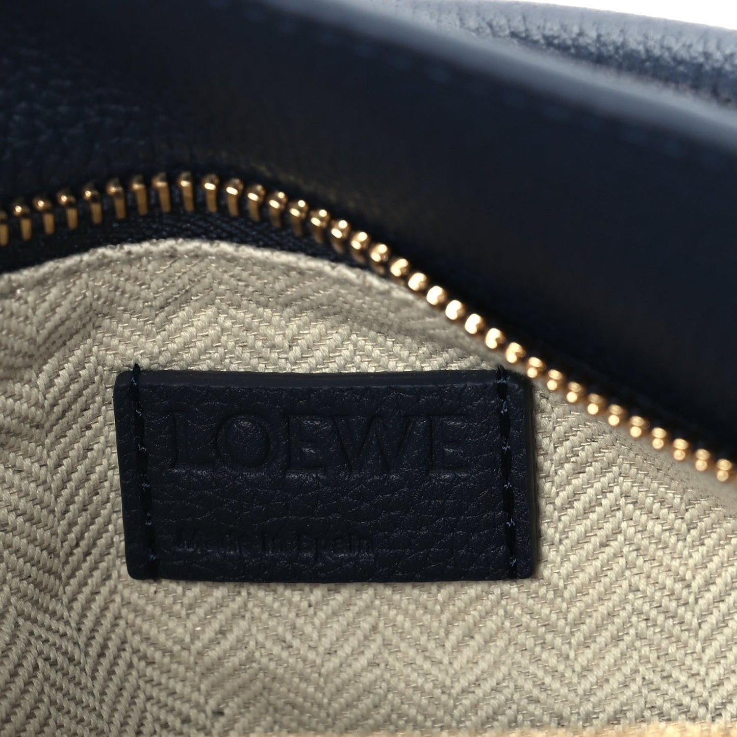 Soft Grained Calfskin Small Puzzle Edge Bag  Navy