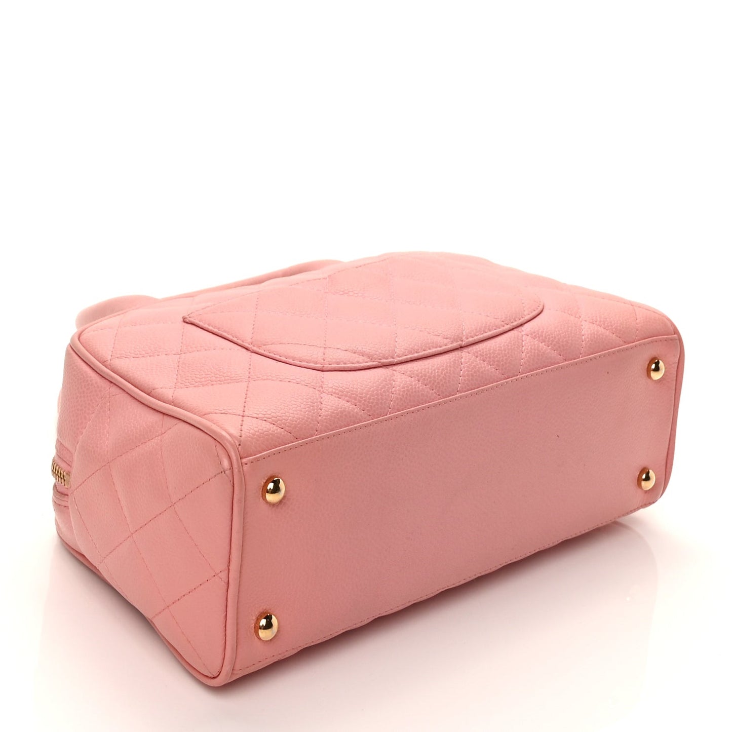 Caviar Quilted Small Bowler Pink