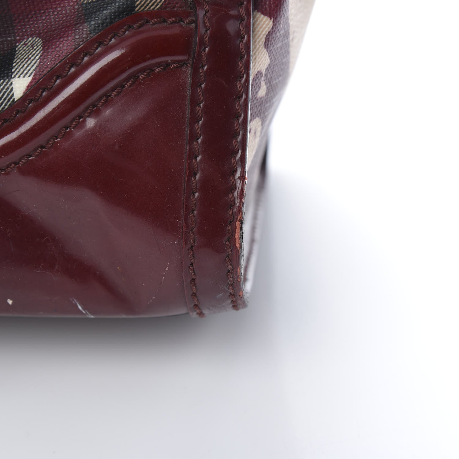 Burberry Nova Check Heart Print Pilgrim Satchel Berry 15 of 19