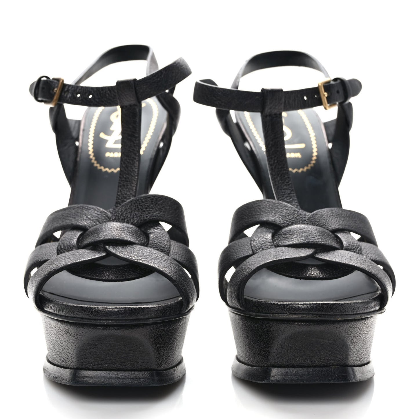 Goatskin Tribute 105 Platform Sandals 35.5 Black
