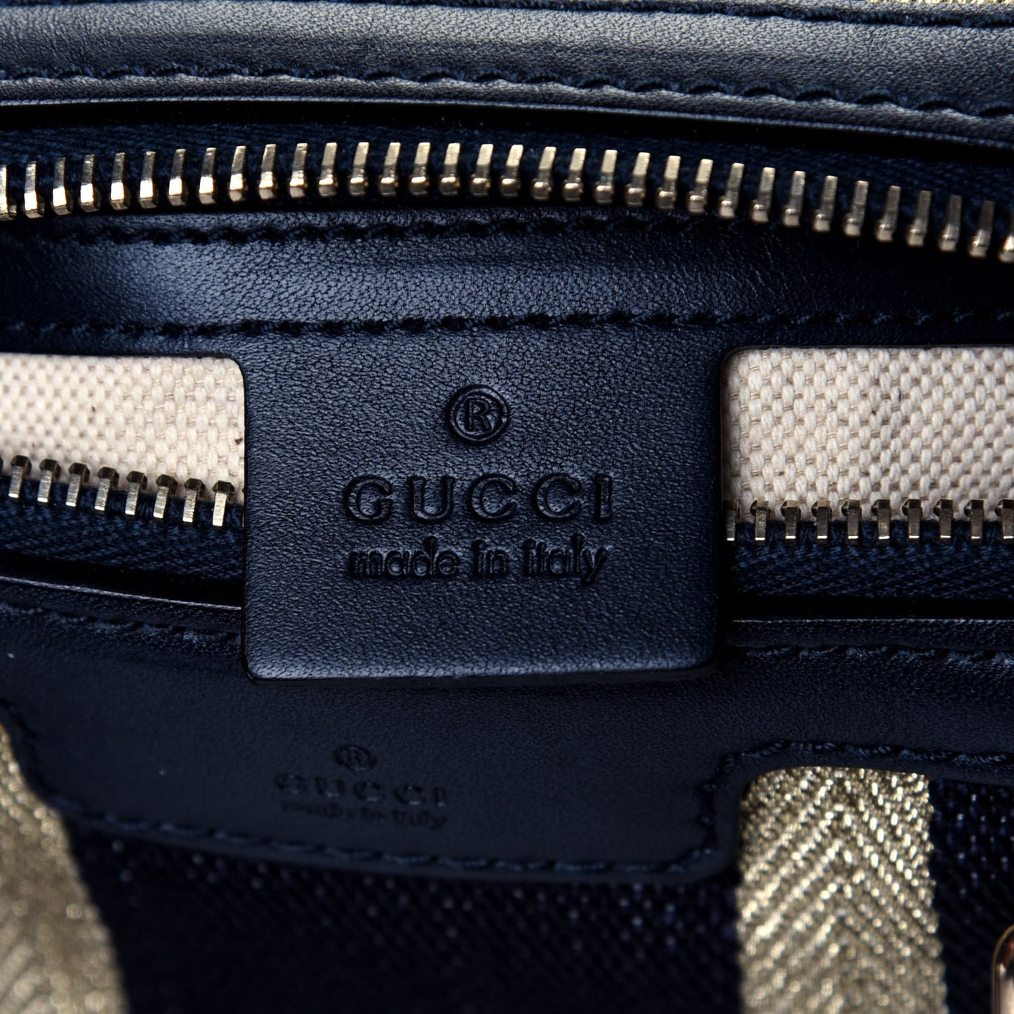 Monogram Vintage Web Small Boston Navy