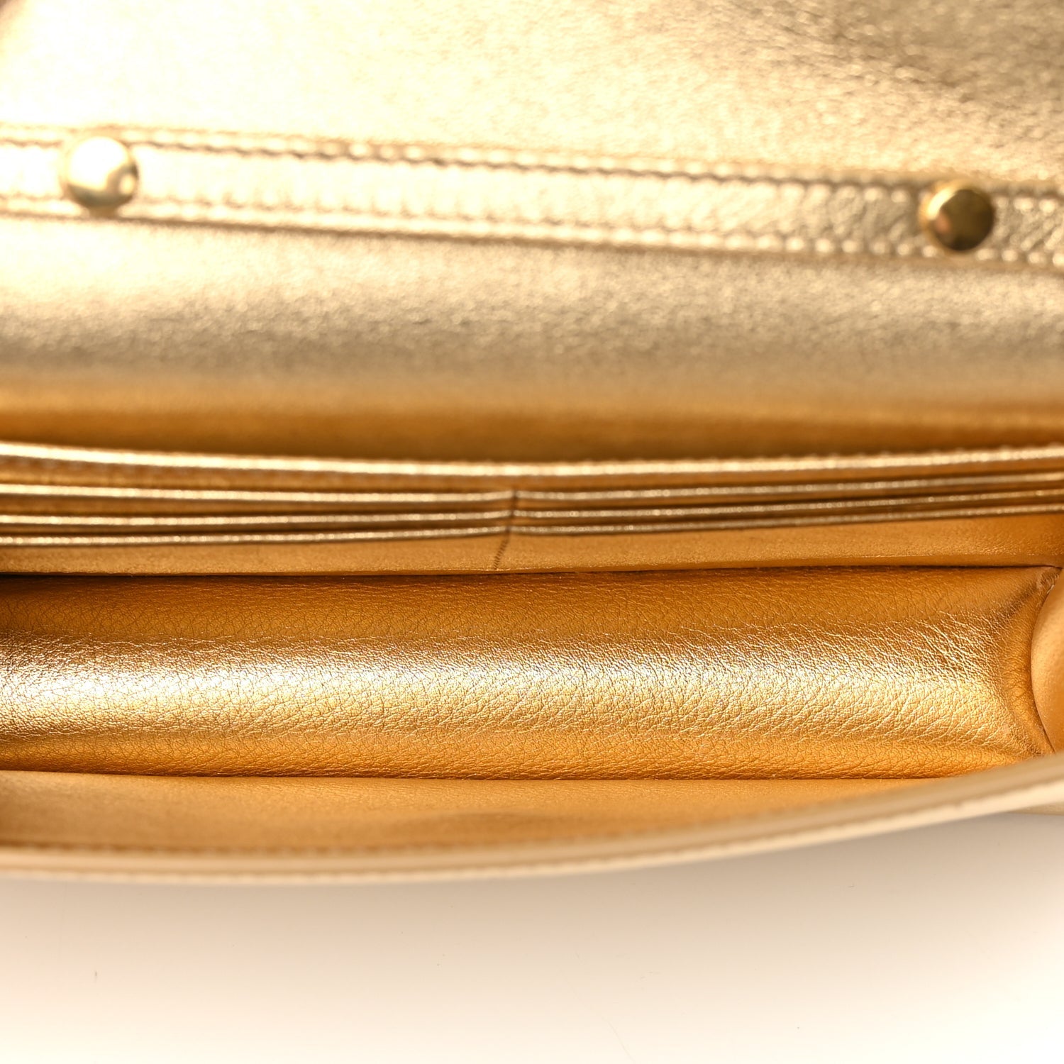 Celine Metallic Triomphe Wallet on Chain 4 of 8