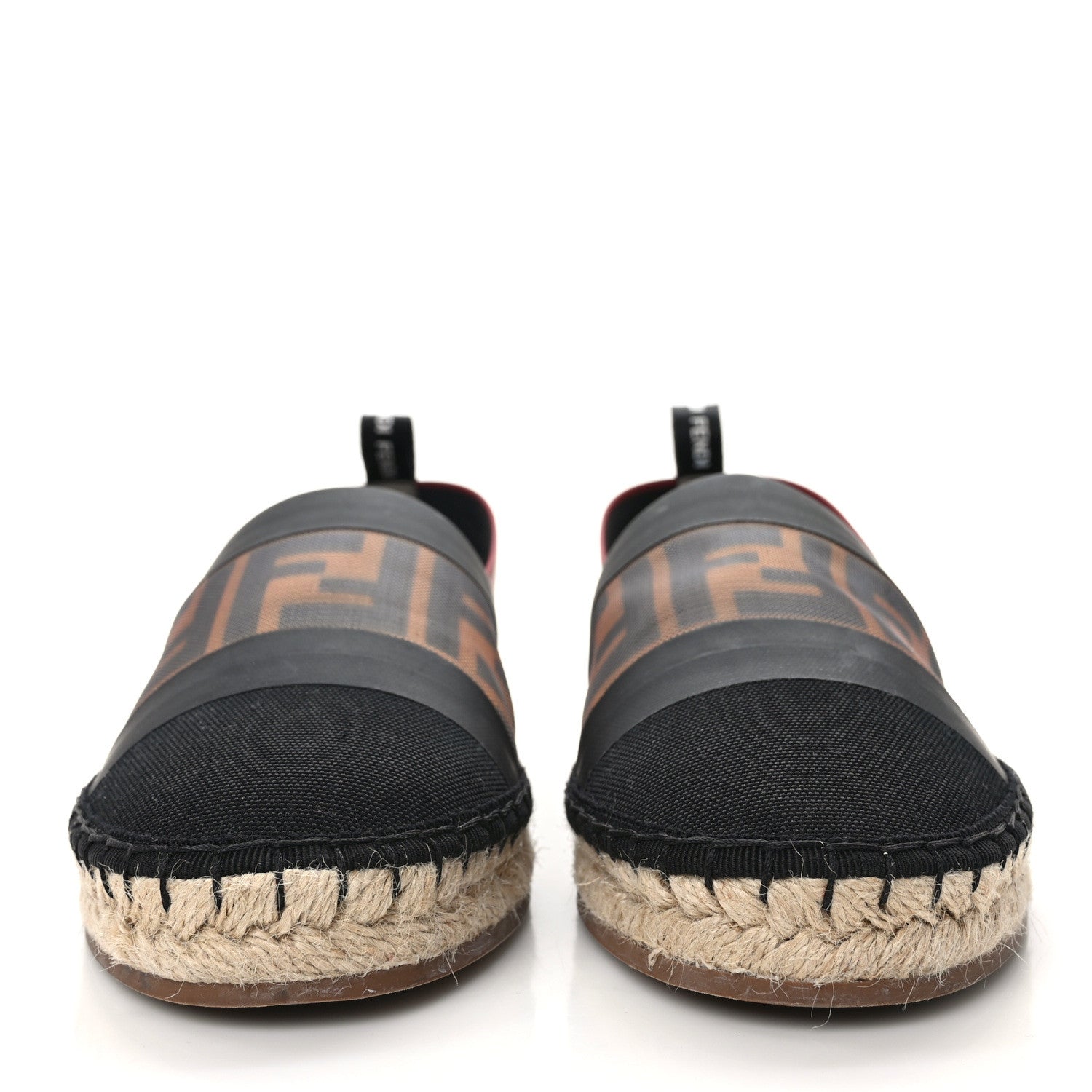 Fendi Canvas Mesh FF Colibri Espadrilles 37 Black Tobacco Moro 2 of 9