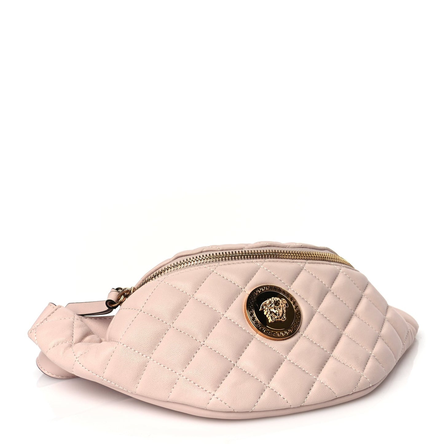 Nappa Quilted Medusa Belt Bag Light Pink