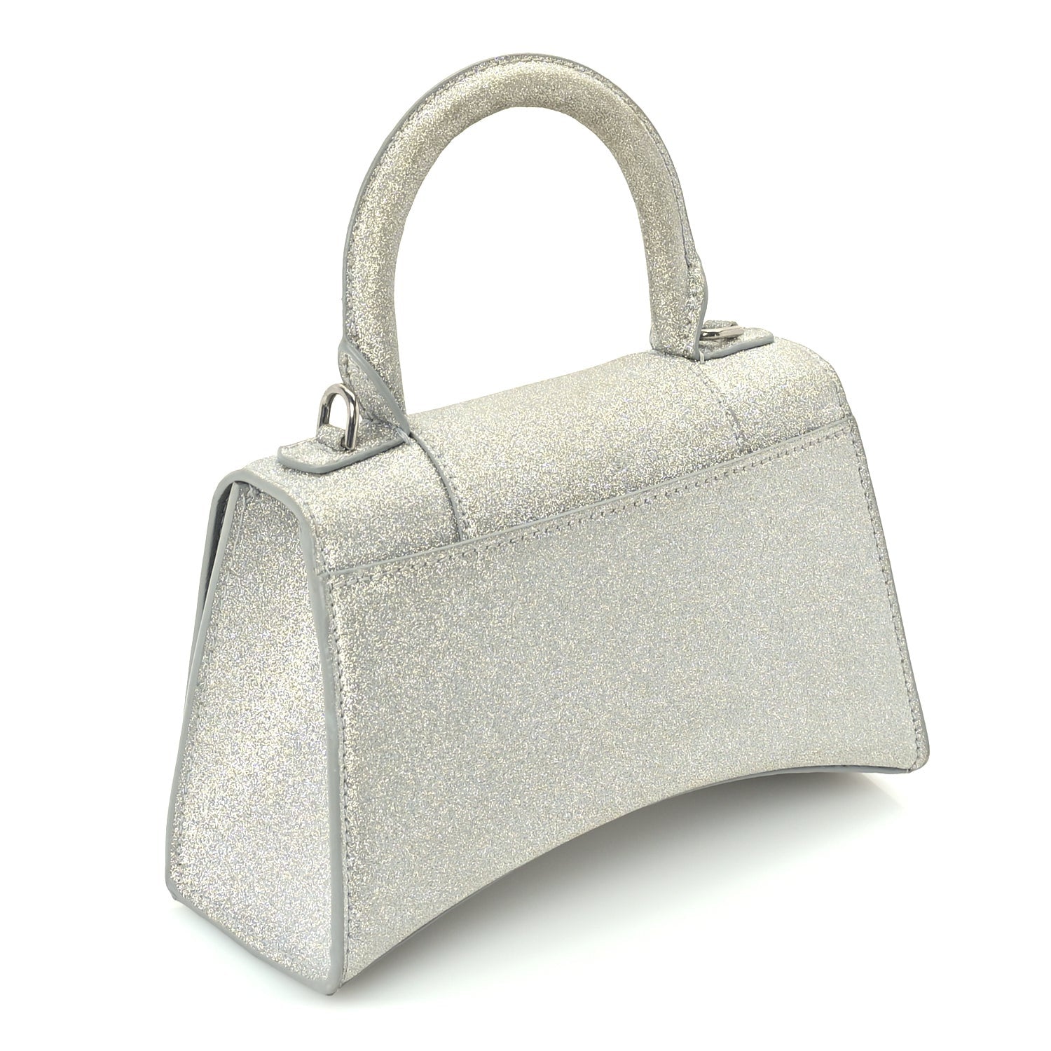 Balenciaga Glitter Fabric Hourglass Top Handle Bag XS  Grey 2 of 8