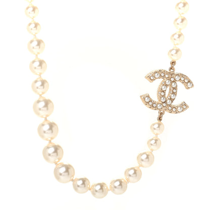 Chanel Pearl CC 100th Anniversary Necklace Light Gold 1 of 3