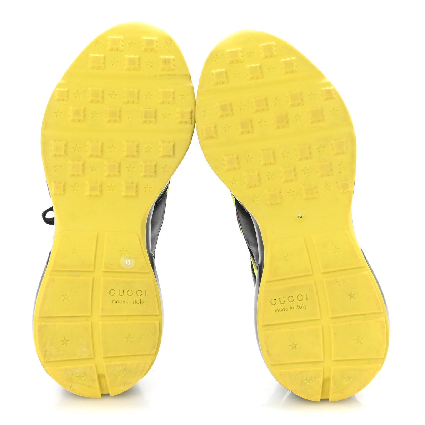 Demetra Web Mens Rhyton Cut Out Sneakers 10 Black Yellow Fluo