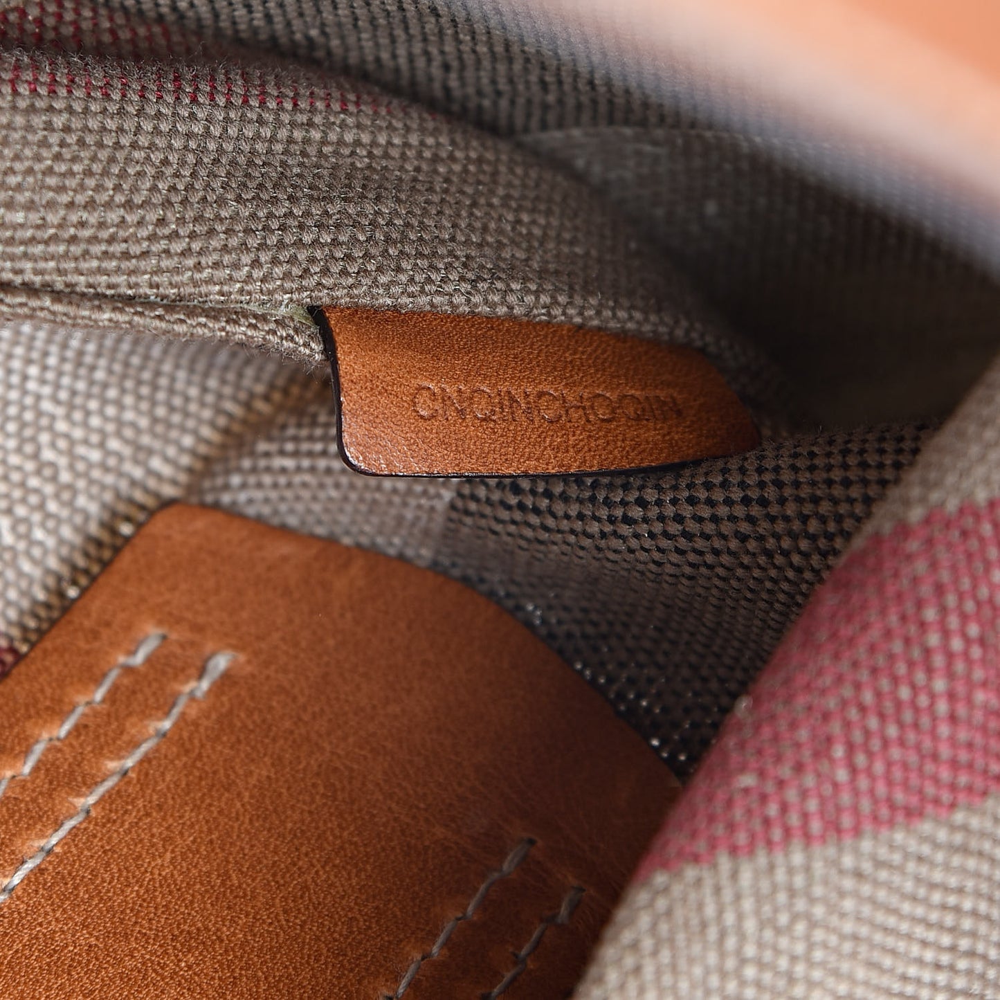 Canvas Mega Check Medium Tottenham Brit Tote Saddle Brown