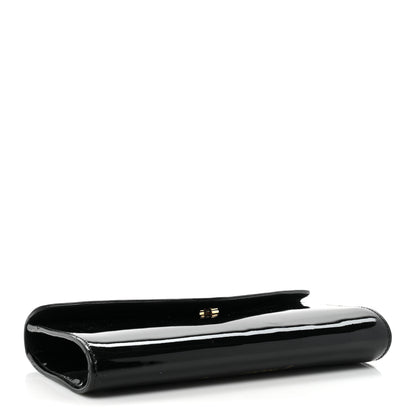 Saint Laurent Patent Y-Mail Clutch Black 6 of 14