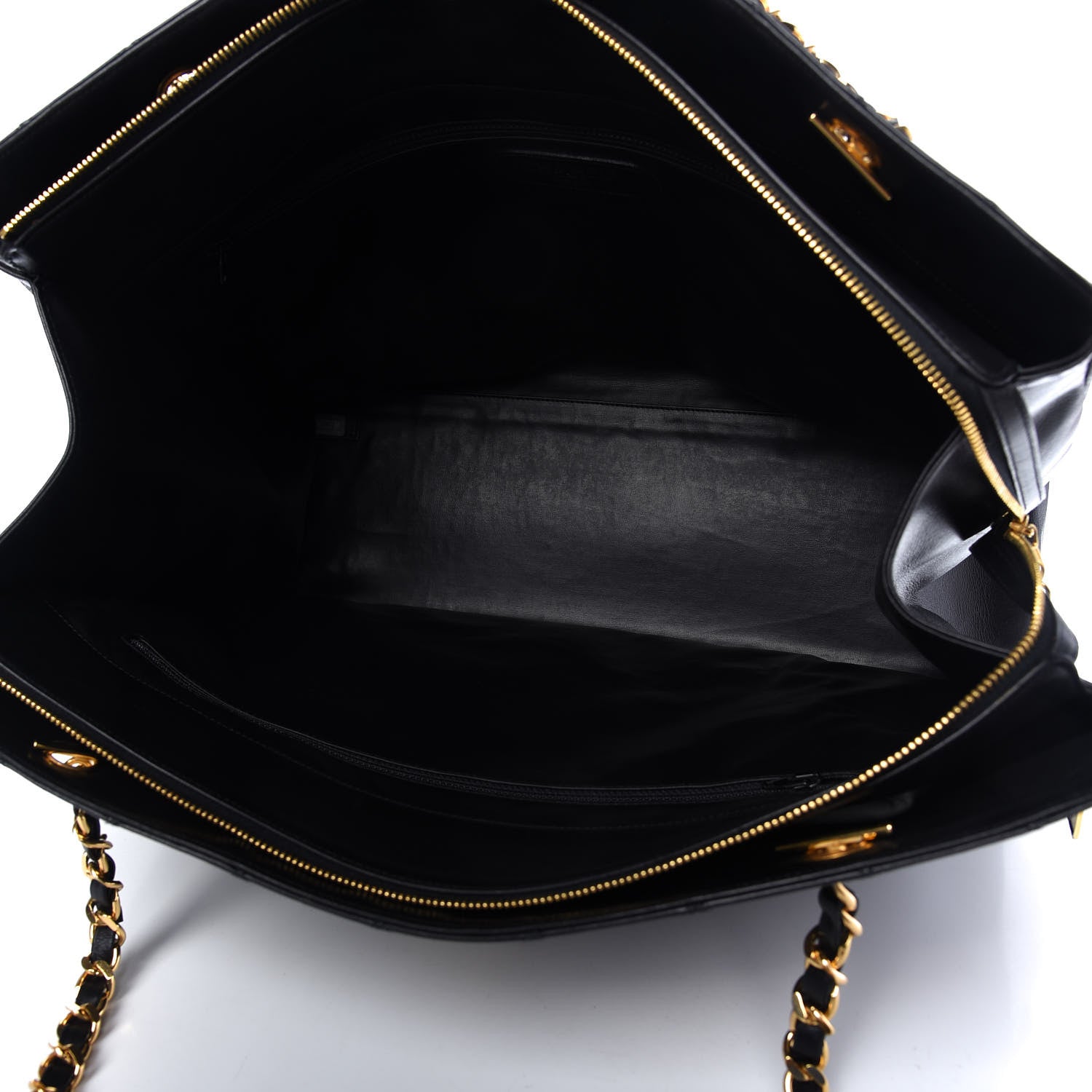 Chanel Calfskin Stitched XL Weekender Black 5 of 12