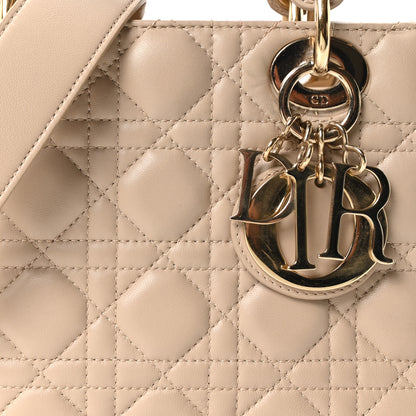 Christian Dior Lambskin Cannage Small My ABCDior Lady Dior Beige 8 of 10