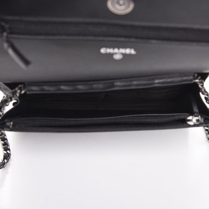 Chanel Caviar Quilted Boy Wallet On Chain WOC Black 5 of 8