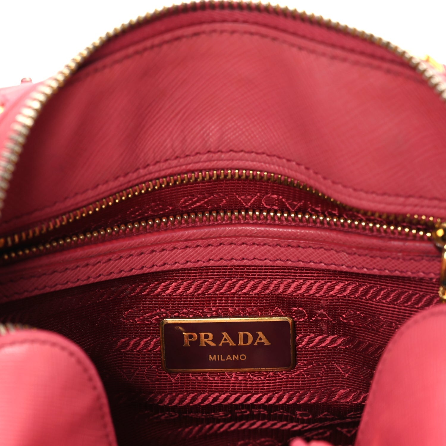 Prada Saffiano Vernice Small Promenade Tote  Peonia 5 of 8