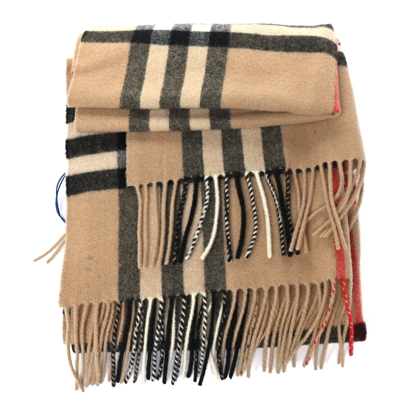 Wide Check Cashmere Scarf