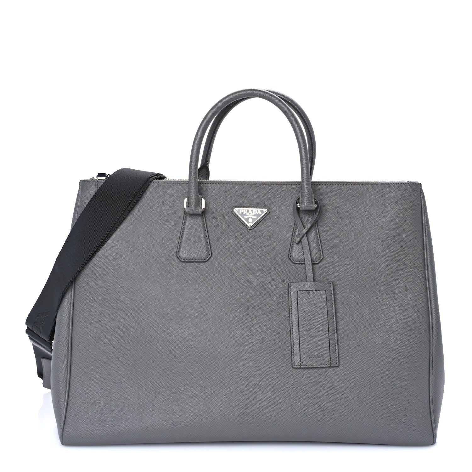 Prada Saffiano Travel Extra Large Galleria Double Zip Tote  Marmo 1 of 7