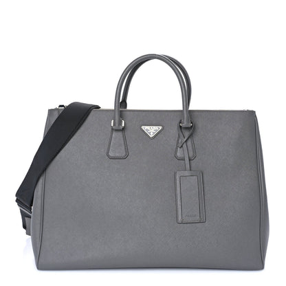Prada Saffiano Travel Extra Large Galleria Double Zip Tote  Marmo 1 of 7