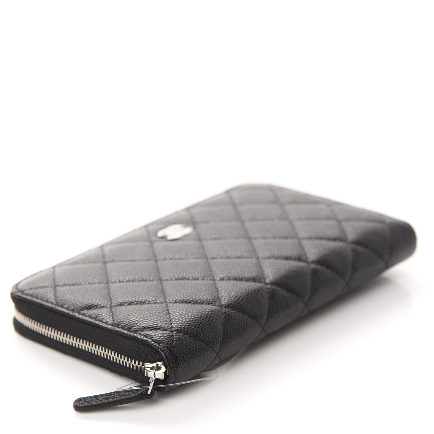 Chanel Caviar Quilted Large Zip Around Organizer Wallet Black 4 of 9