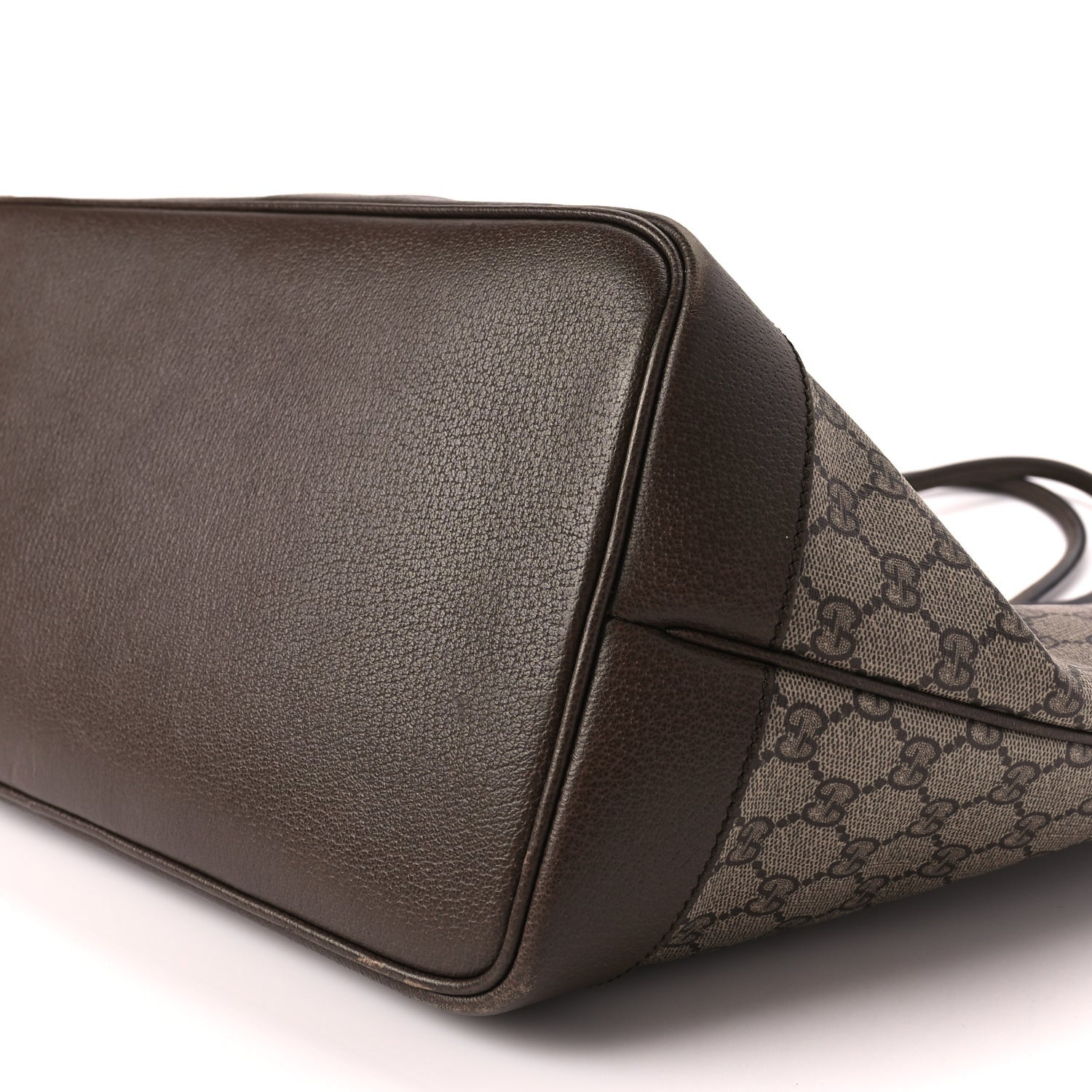 Gucci GG Supreme Monogram Textured Dollar Calfskin Web Large Ophidia Tote Beige Ebony New Acero 10 of 10