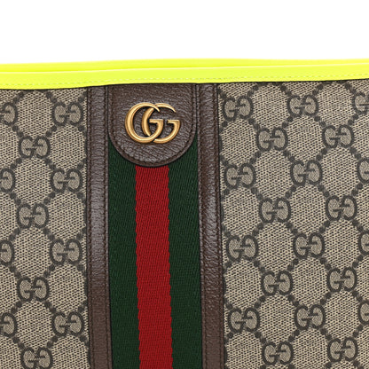 Gucci GG Supreme Monogram Web Ophidia Pouch Yellow 3 of 7