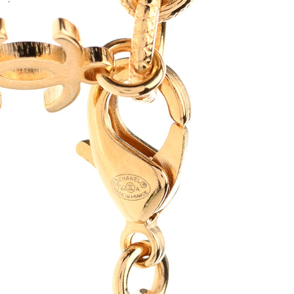 Chanel Crystal Chain Link CC Choker Necklace Gold 6 of 7